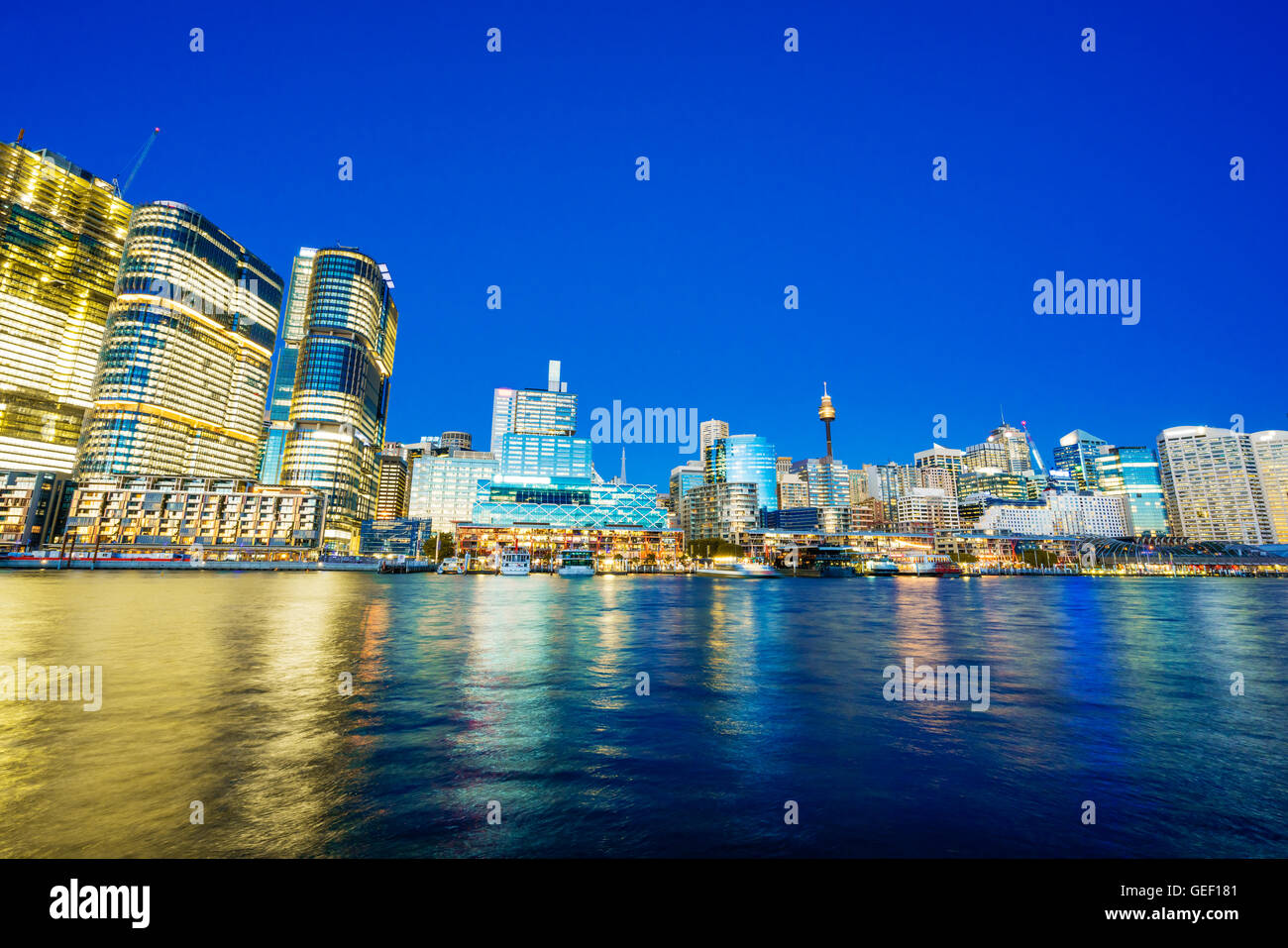 Darling Harbour de Sydney. Foto de stock