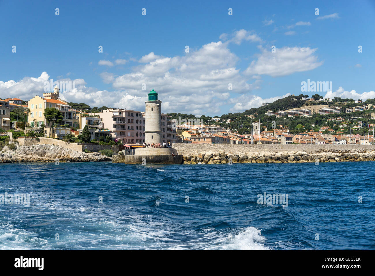 Faro, Cassis , Cote d Azur, Riviera Francesa, Francia Foto de stock