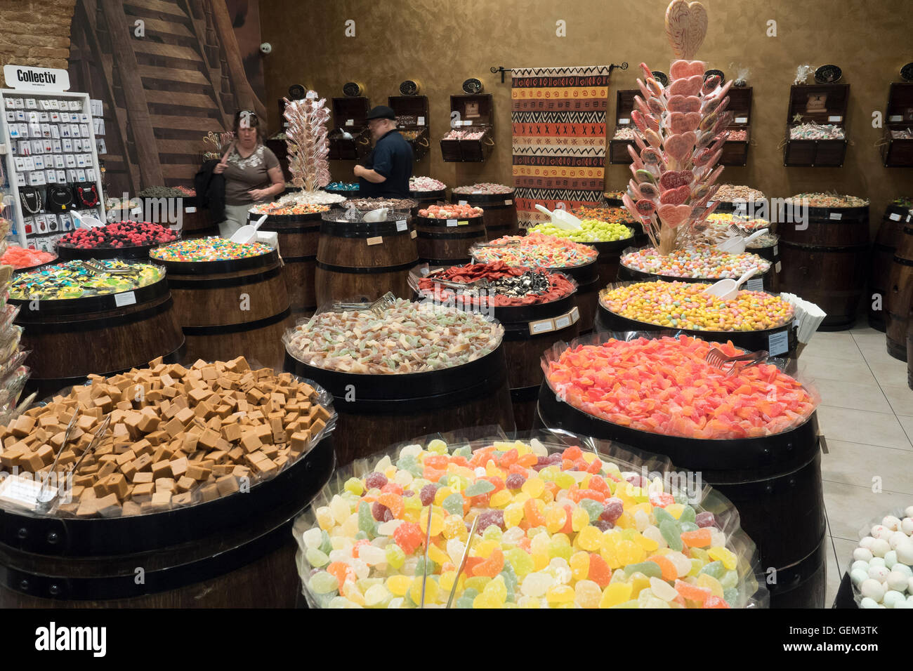 Tienda de dulces en el Palacio de Diocletian, Split, Croacia, Costa Dálmata Foto de stock