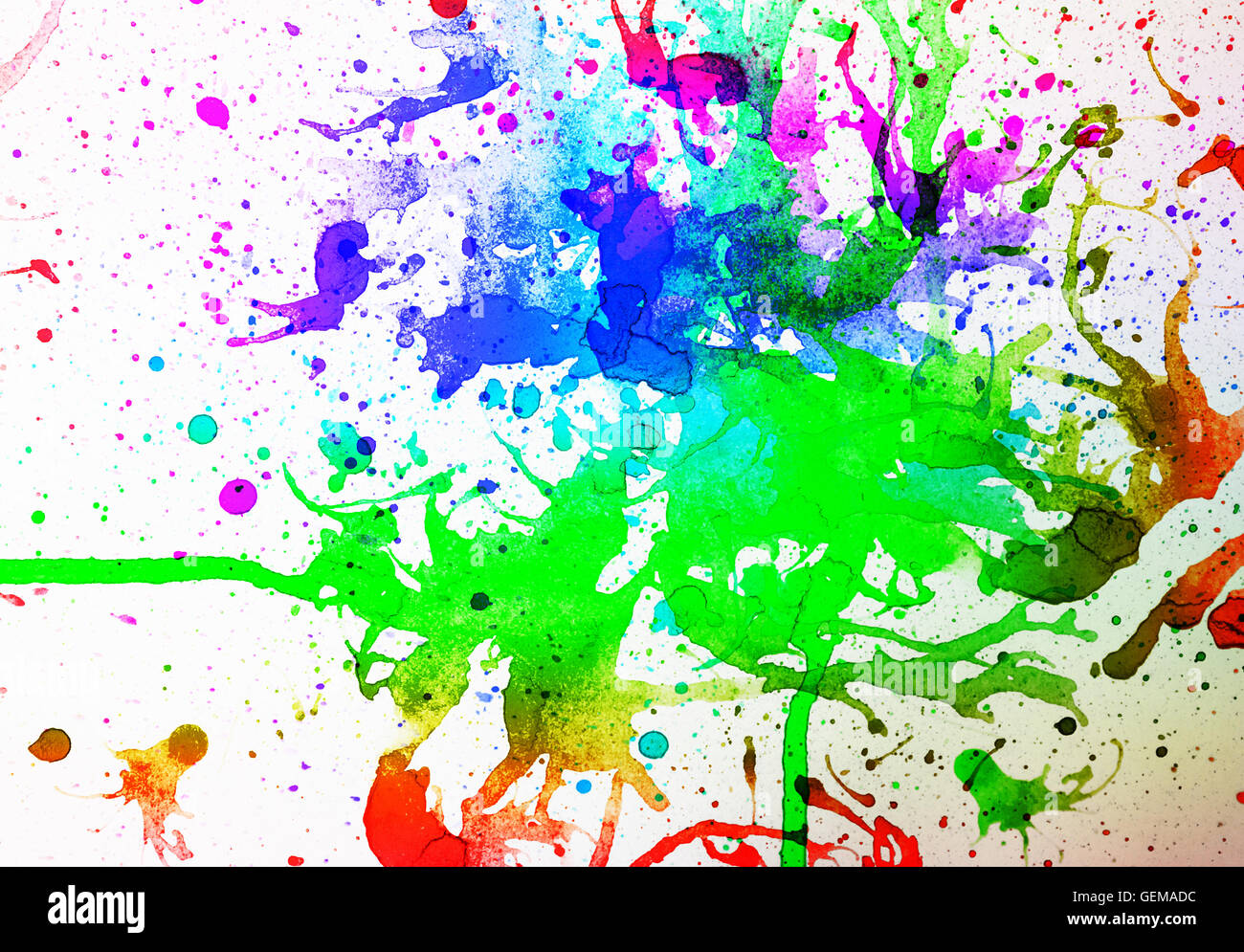 Resumen fondo multicolor del agua con salpicaduras de color Foto de stock