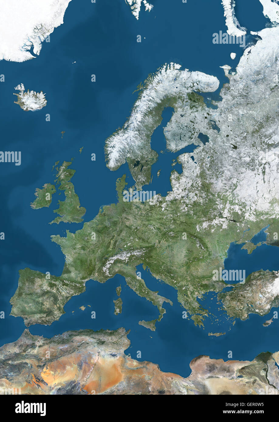 Vista satelital de europa en invierno fotografías e imágenes de alta  resolución - Alamy