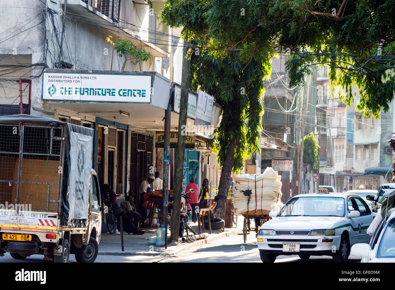 Escena callejera, Kisutu, Dar-es-Salaam, Tanzania Foto de stock