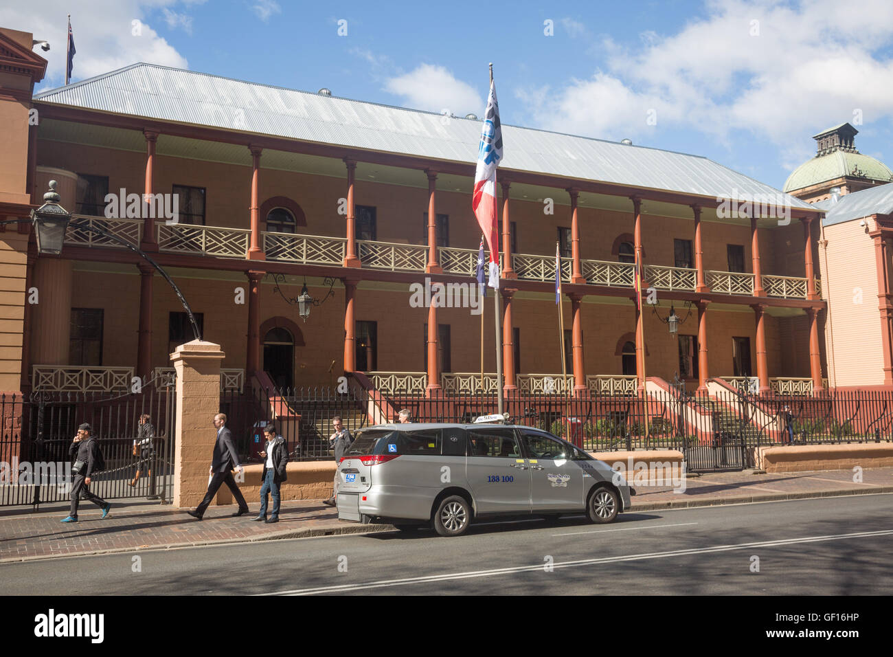 Edificio del Parlamento de Nueva Gales del Sur en macquarie Street, Sydney, Australia Foto de stock