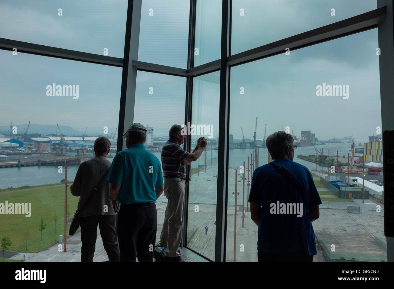 La atracción de visitantes de Belfast Titanic Foto de stock
