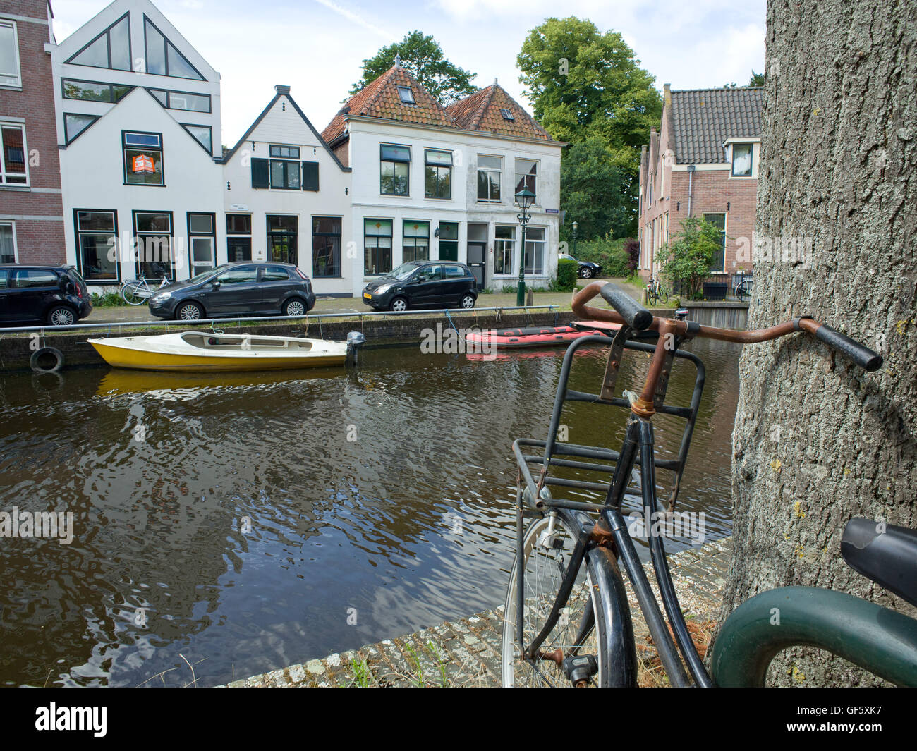 Escena típica holandesa de Alkmaar, Holanda Foto de stock