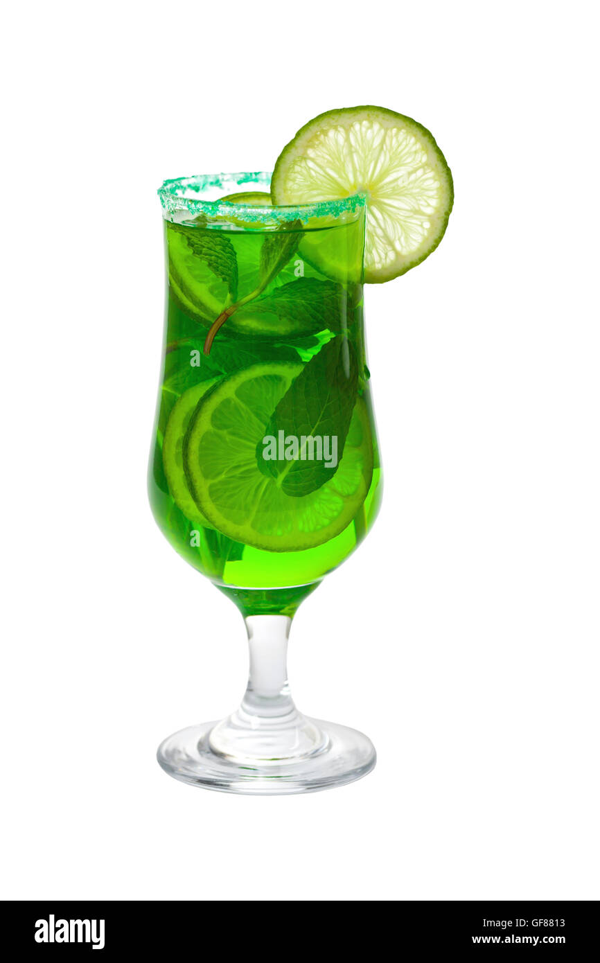 Limón y menta verde, bebida para el Día de San Patricio Foto de stock