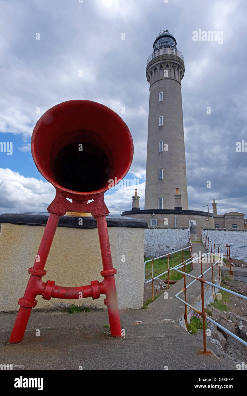 Ardnamurchan Lighthouse y sirena de niebla, el punto más al oeste fuera de las Islas Británicas. SCO 10.981. Foto de stock