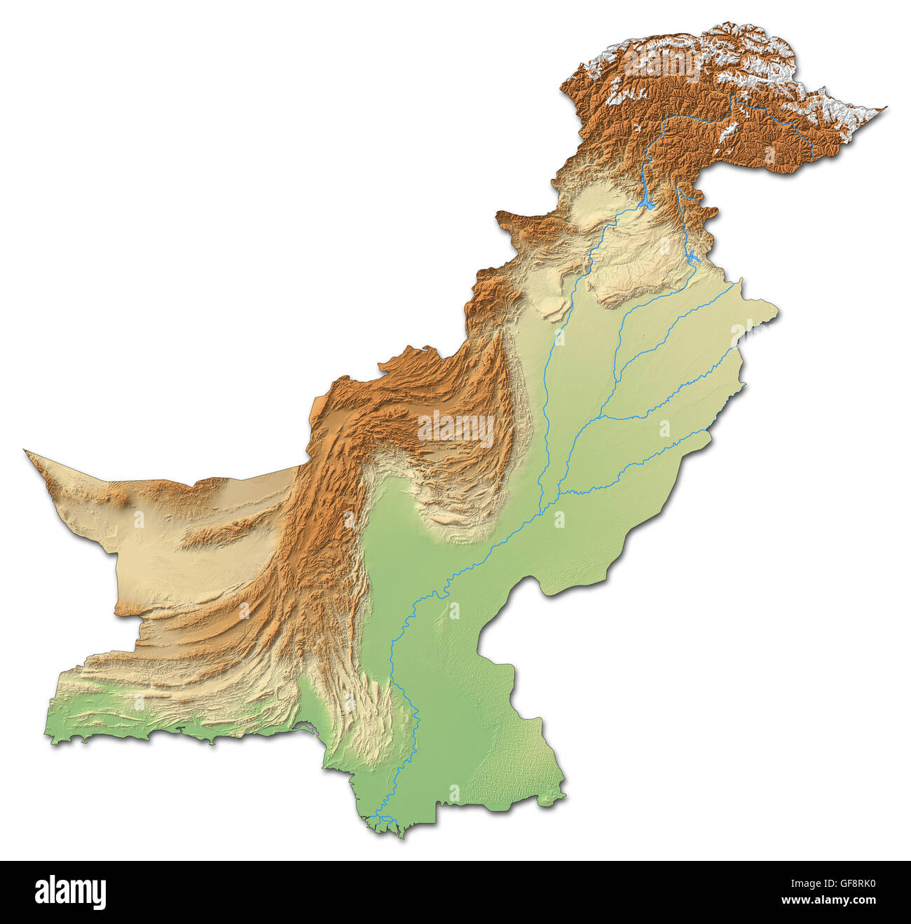 pakistan-relief-map-populationdata