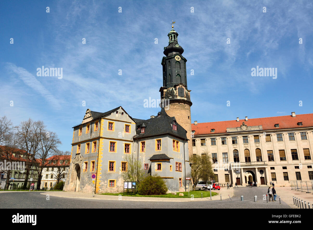 Vista de Stadtschloss Weimar Foto de stock
