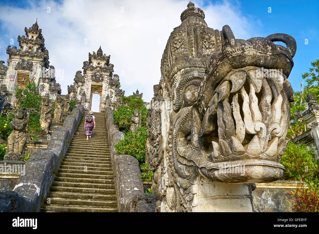 Cara de dragón, Pura Penataran Lempuyang templo, Bali, Indonesia Foto de stock