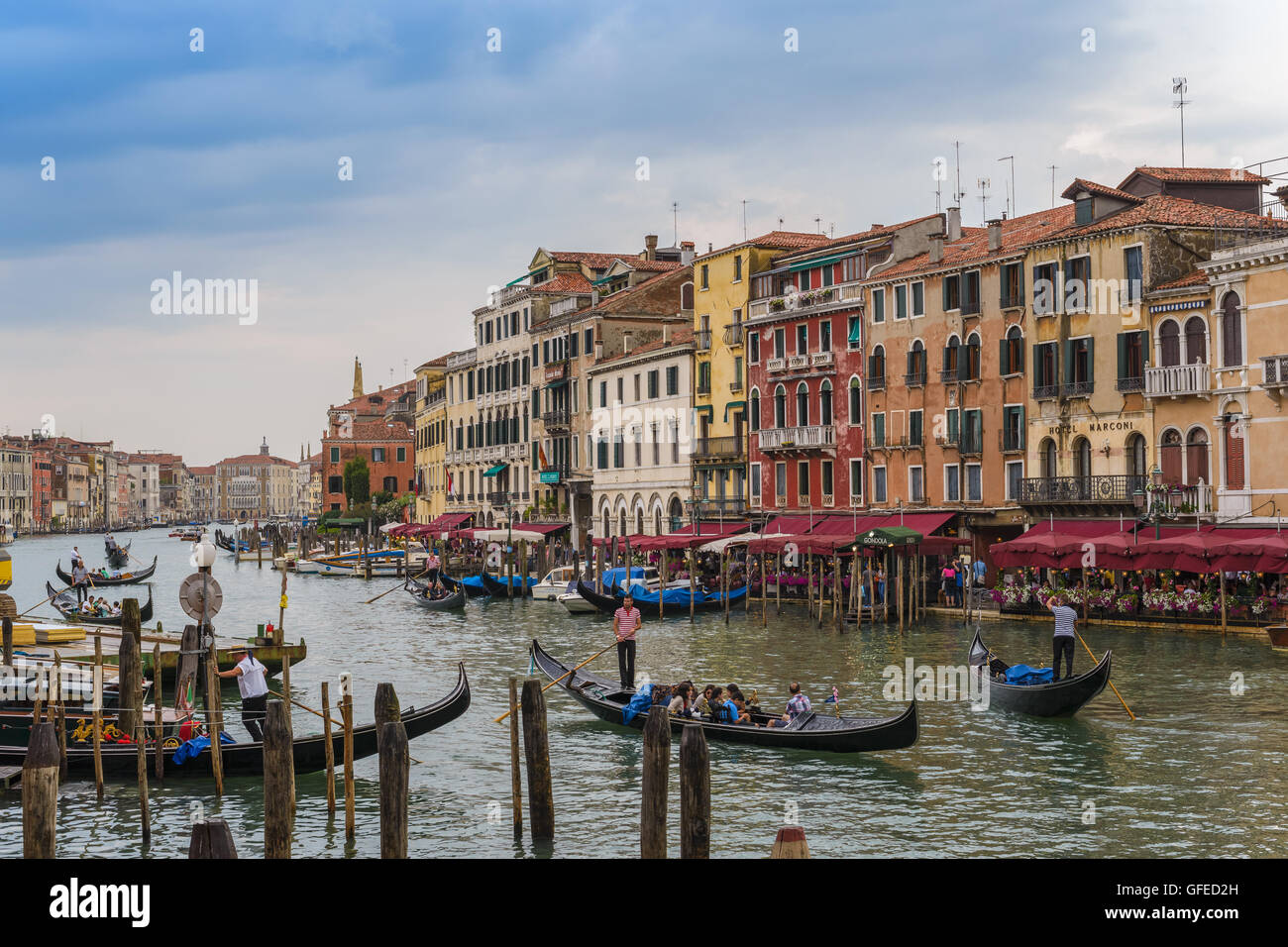 El Gran Canal de Venecia, Italia Foto de stock
