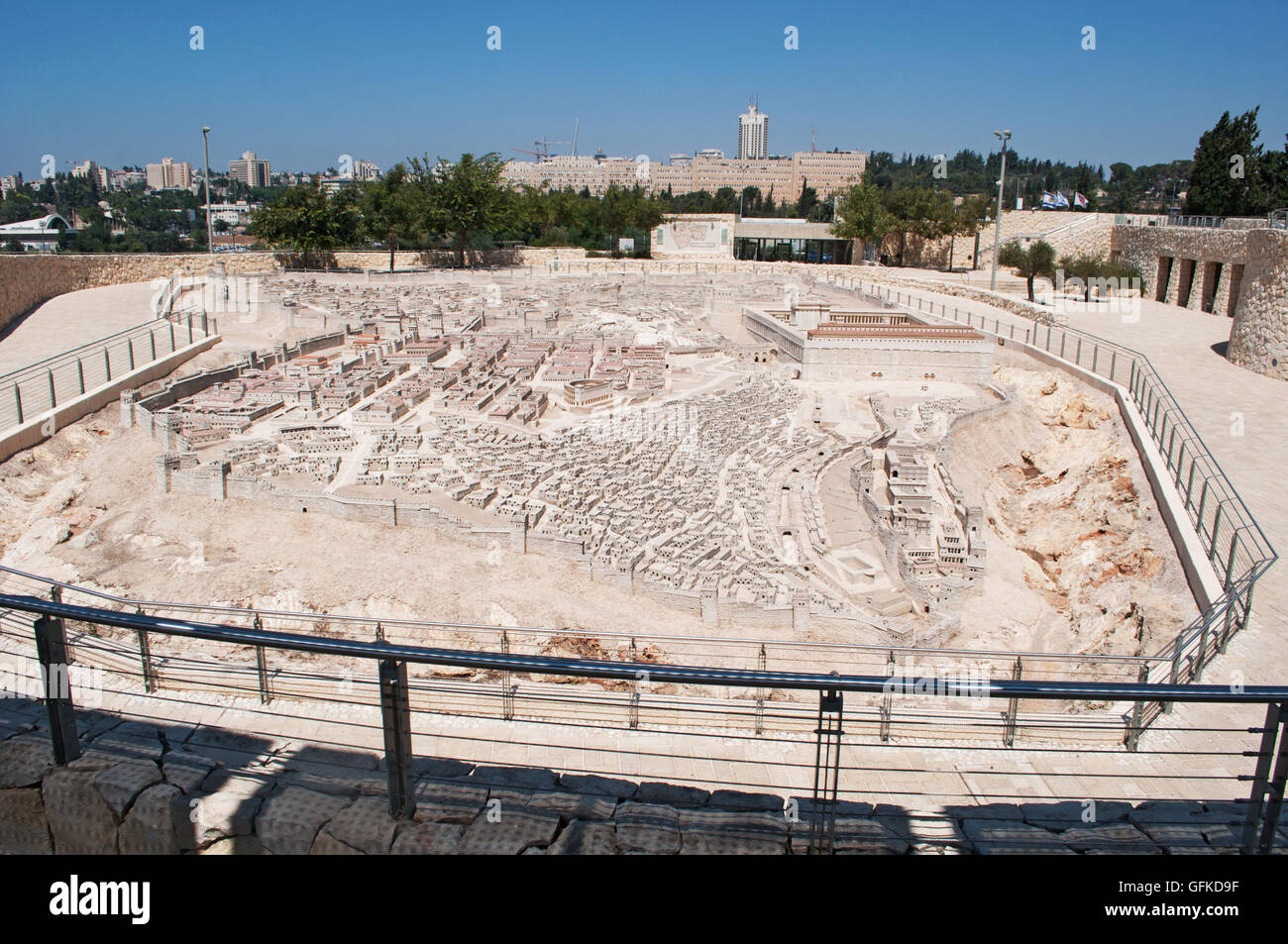 Jerusalén, Israel Museo: Modelo del Segundo Templo, inaugurado en 1966, una maqueta de Jerusalén antes de la destrucción del Templo. Foto de stock