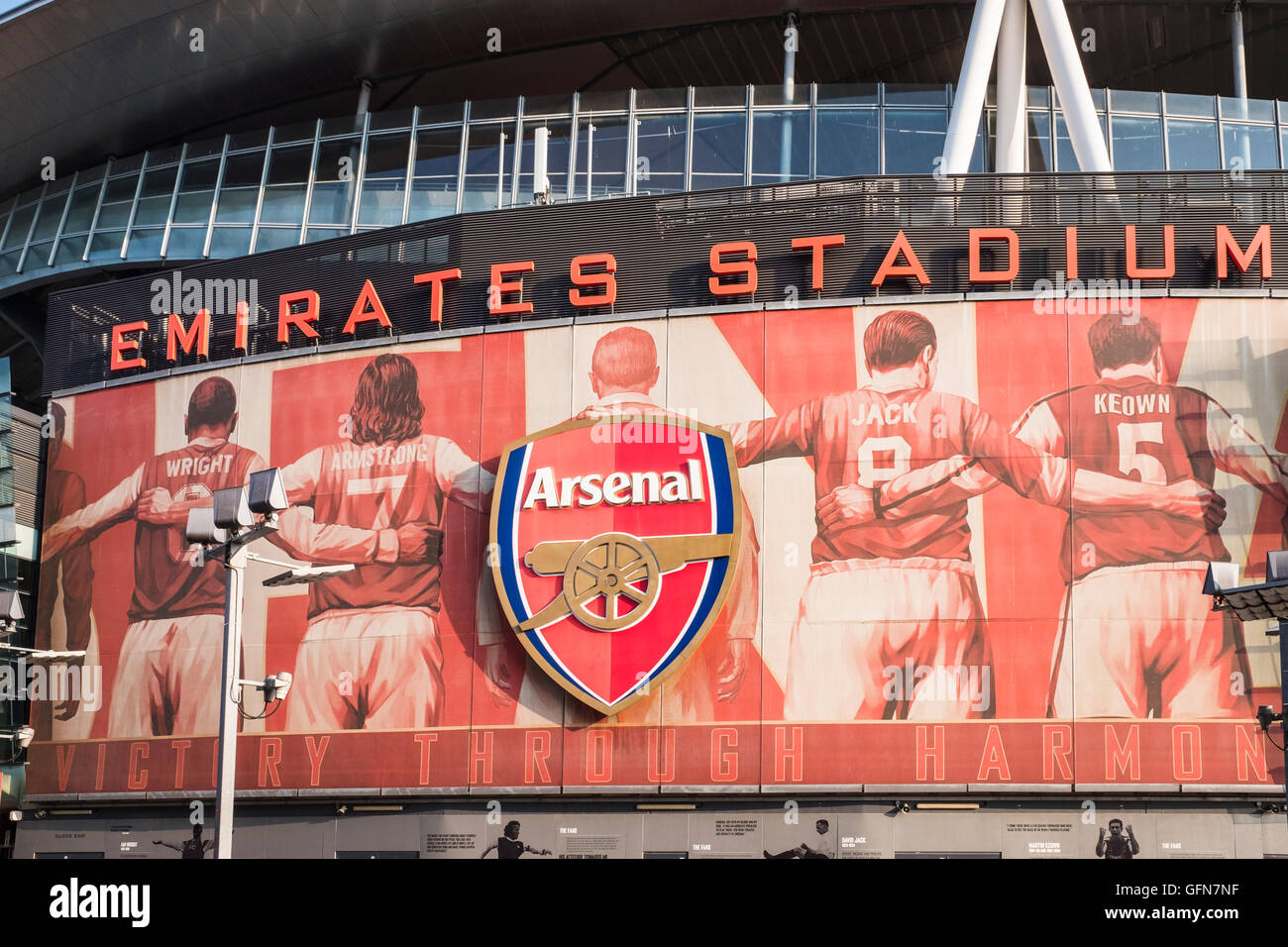 Emirates Stadium, de Londres, Inglaterra, Reino Unido. Foto de stock