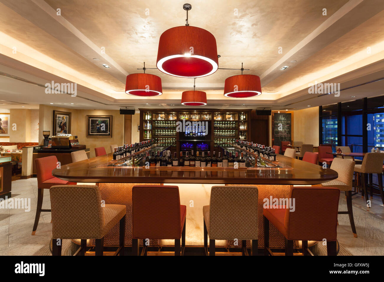 Aldo's Bistro mediterráneo y Wine Bar restaurante situado en Bangkok, Tailandia. Foto de stock
