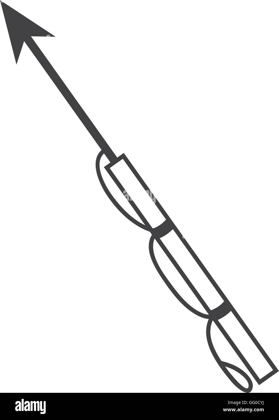 Icono de equipo de pesca con arpón Imagen Vector de stock - Alamy