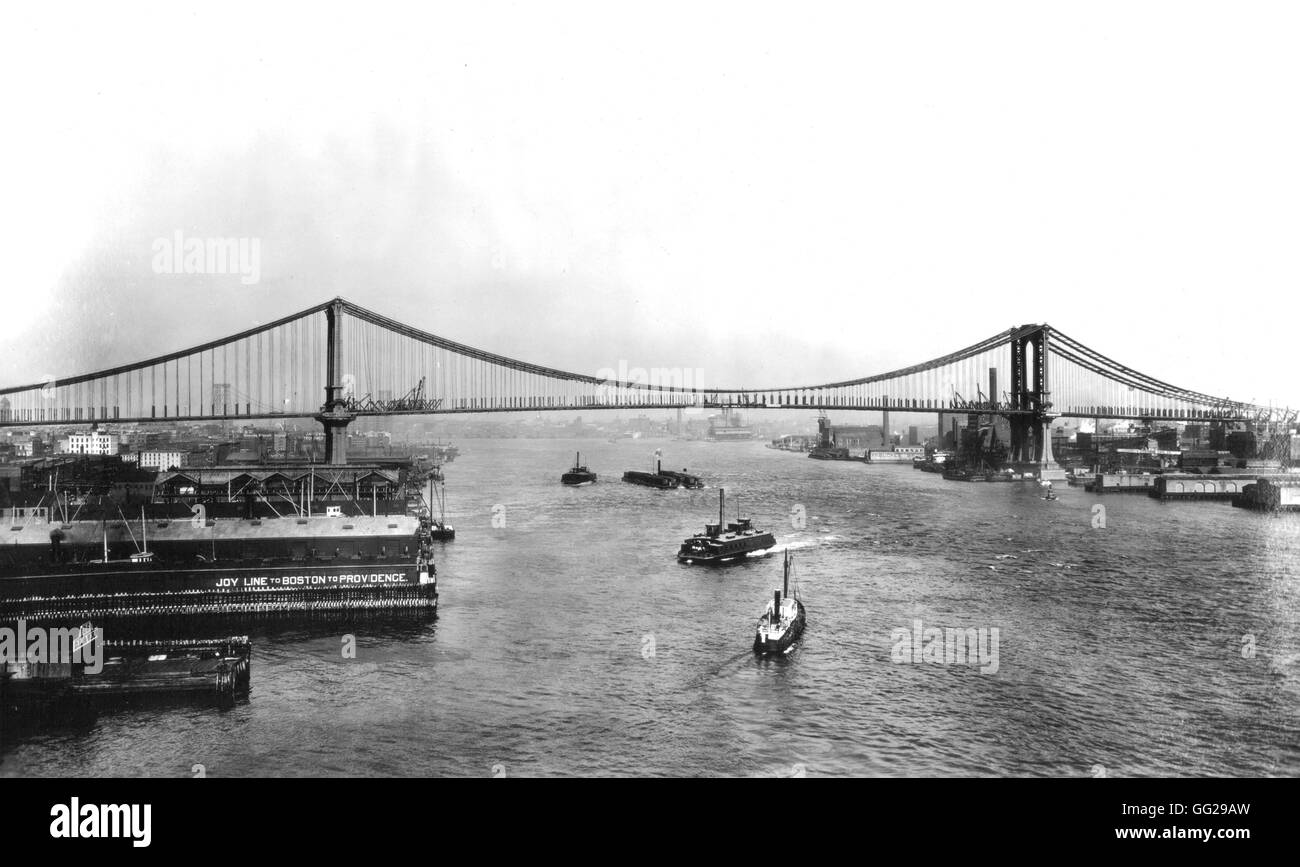 Nueva York. Manhattan Bridge. Fotografía por Irvin, Abril 9, 1909 Estados Unidos Washington. La Biblioteca del Congreso Foto de stock