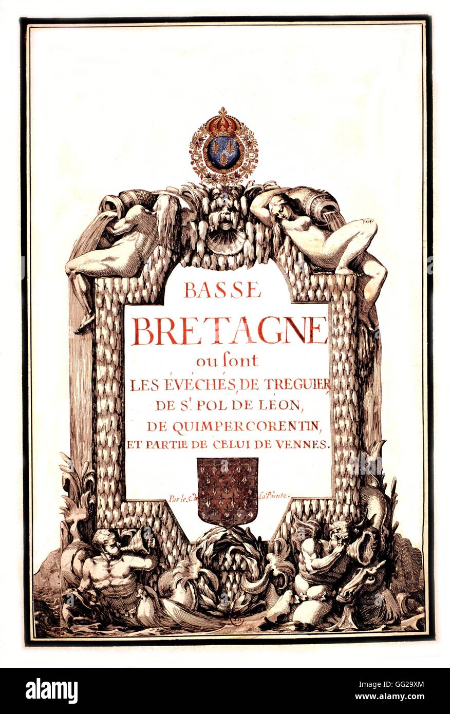 Escudo de armas de la Bretaña inferior sin fecha Francia Foto de stock