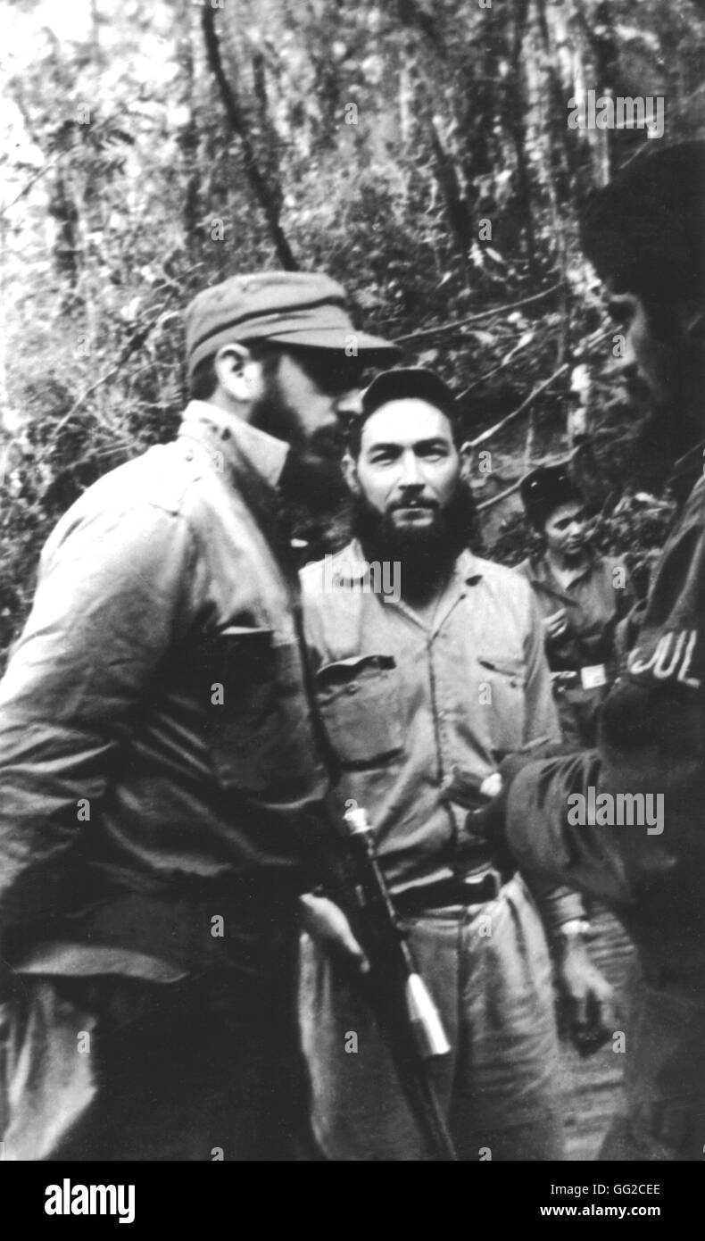 Fidel Castro durante la revolución 1956-1959 Cuba Foto de stock