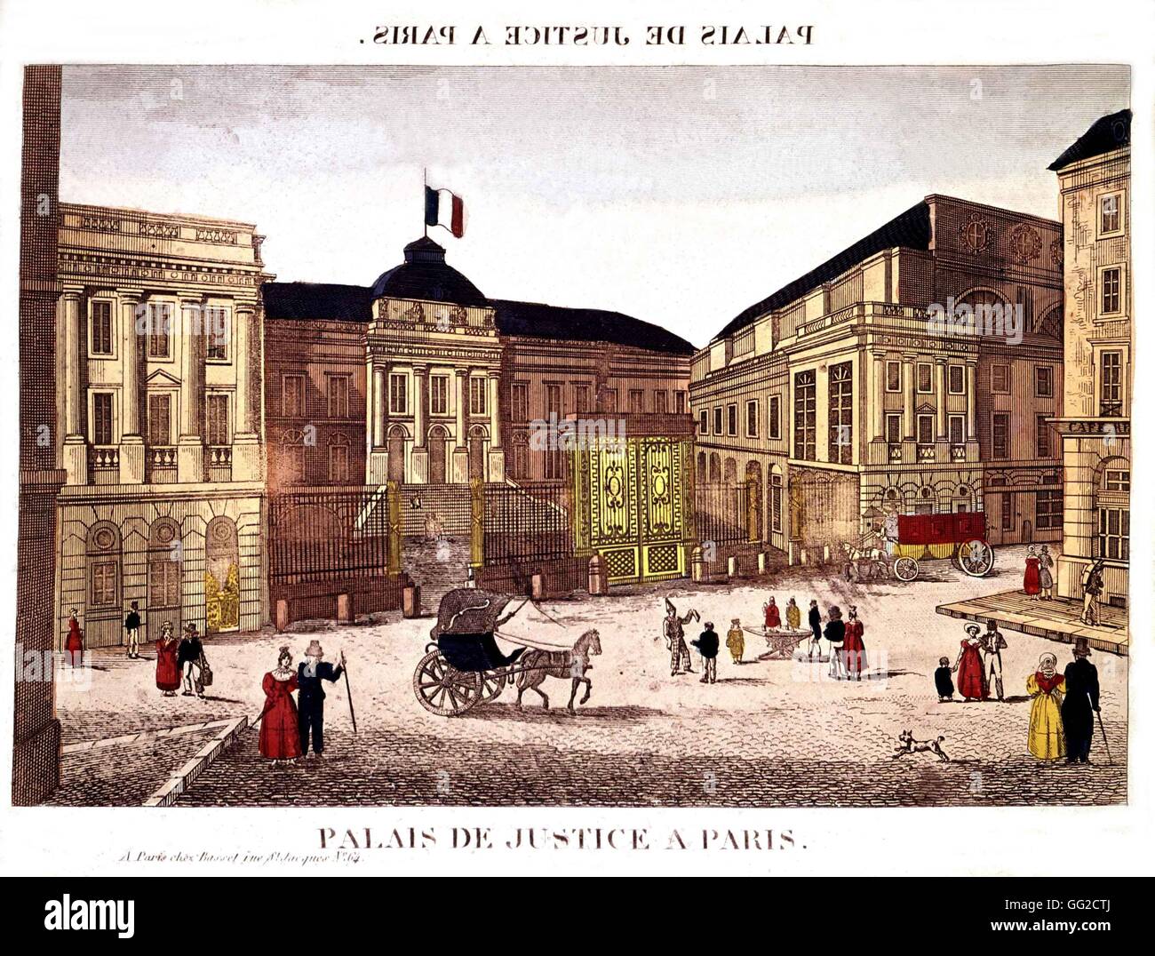 El Palacio De Justicia De París Francia Del Siglo Xix Fotografía De El Palacio De Justicia De París Francia Del Siglo Xix Fotografía De