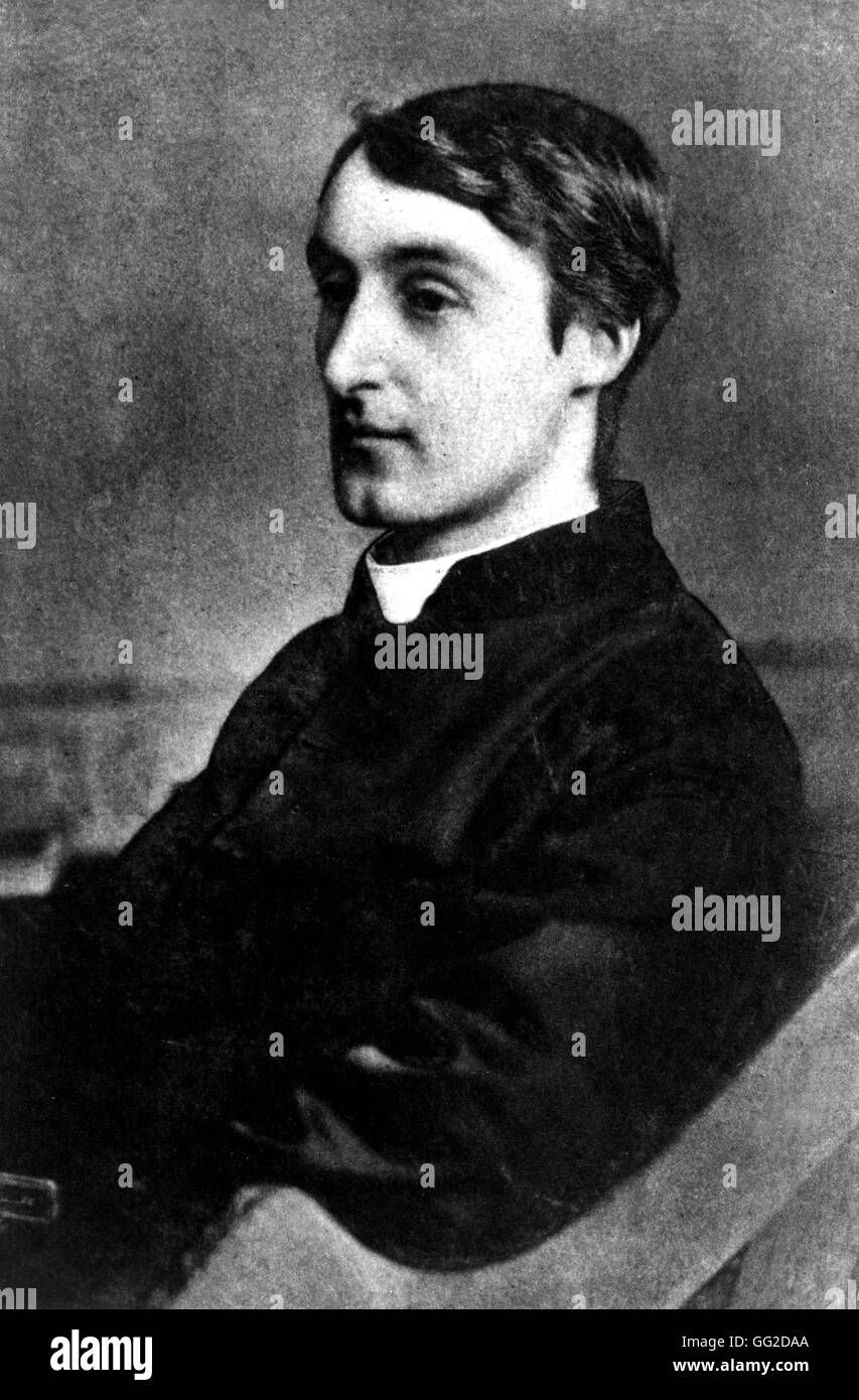 Poeta inglés Gerard Manley Hopkins 1888 Inglaterra Foto de stock