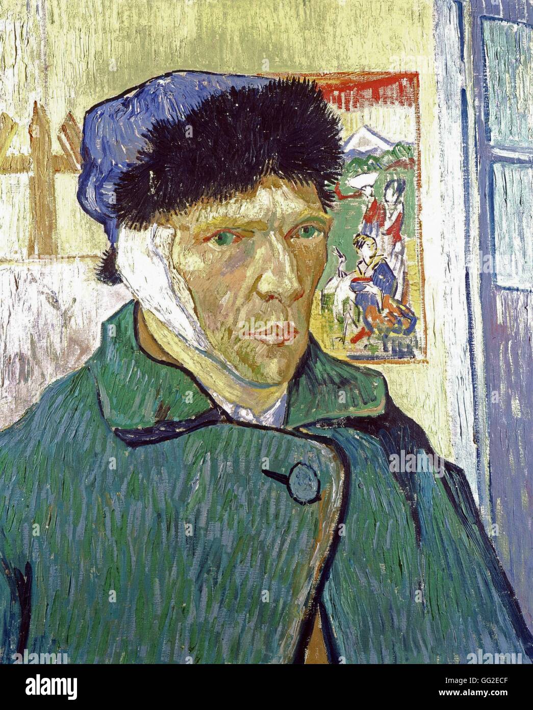 Vincent Van Gogh escuela holandesa Autorretrato Con la oreja vendada 1889 Óleo sobre lienzo (50 x 60,5 cm) de Londres, el Instituto Courtauld, Foto de stock