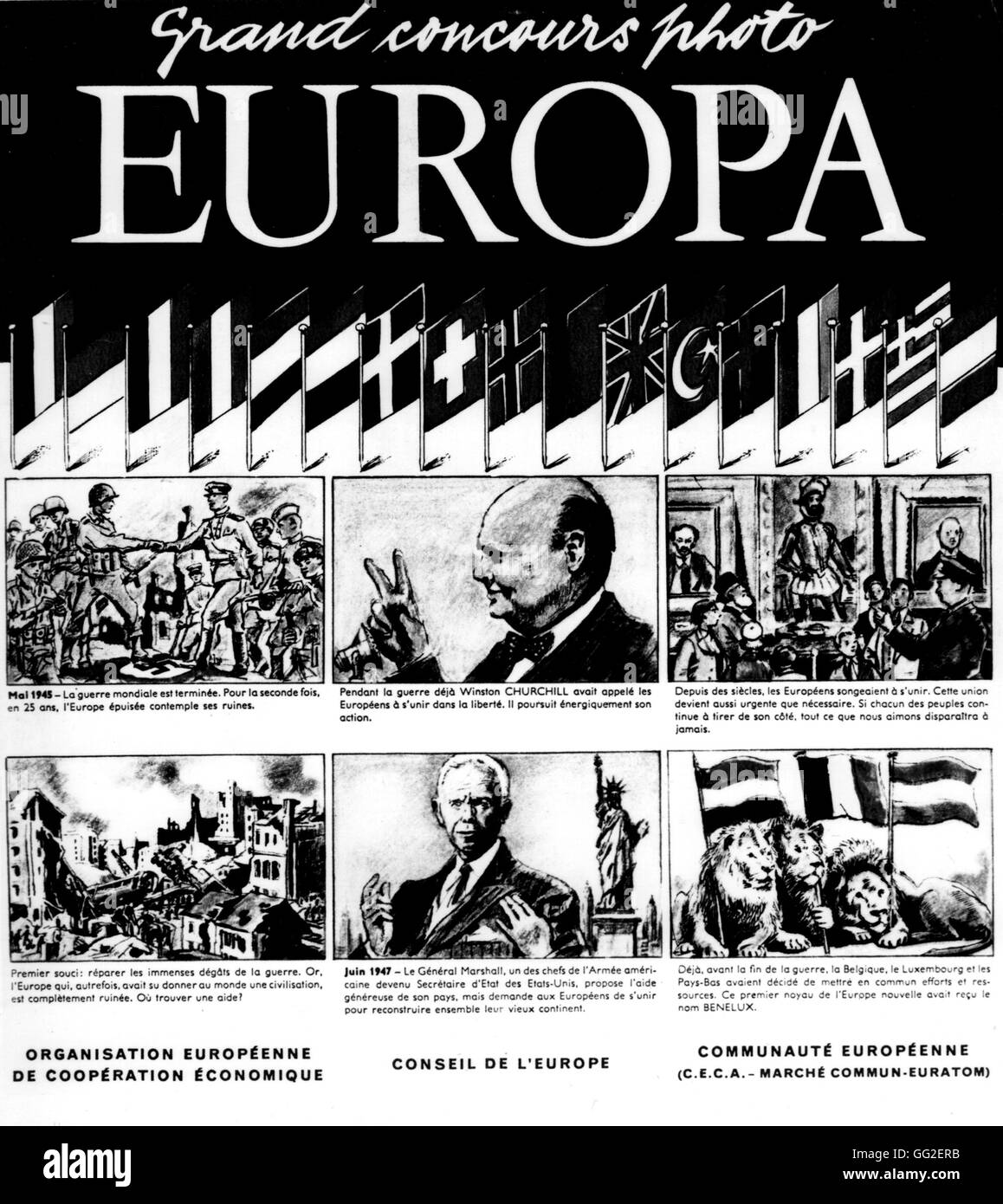 Europa", gran concurso de fotografía sobre la historia del Mercado Común 1958 Foto de stock