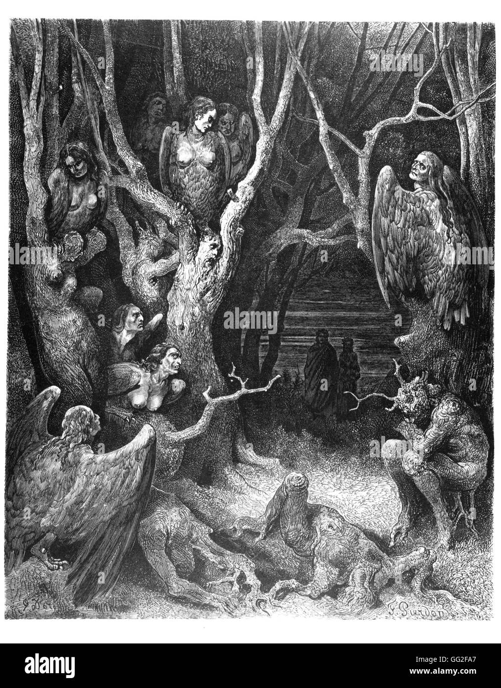 Gustave Doré (1832-1883) Dante's Inferno ilustración Foto de stock