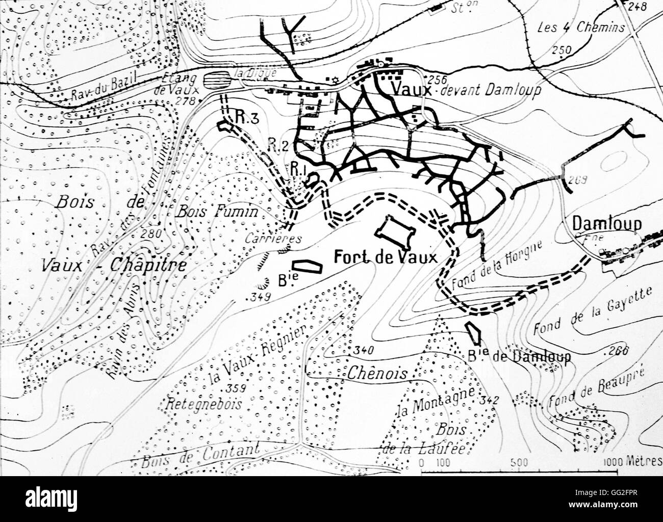 Batalla de verdun mapa Imágenes de stock en blanco y negro Alamy
