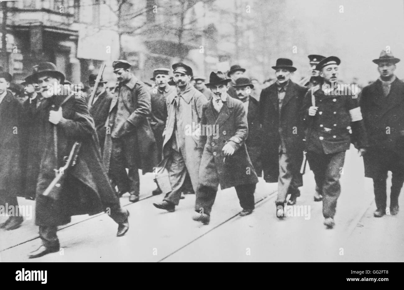 Revolución Alemana. Spartacists levantamiento en 1918. Foto de stock