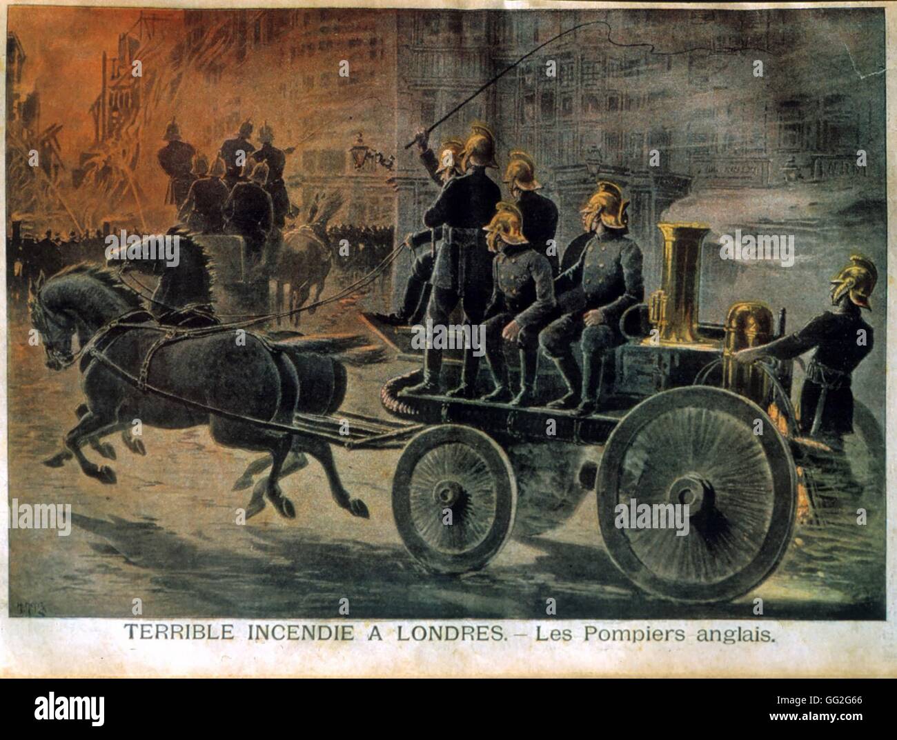 Terrible incendio en Londres. "Le Petit Journal' n°368, 5 de diciembre de 1897. Foto de stock