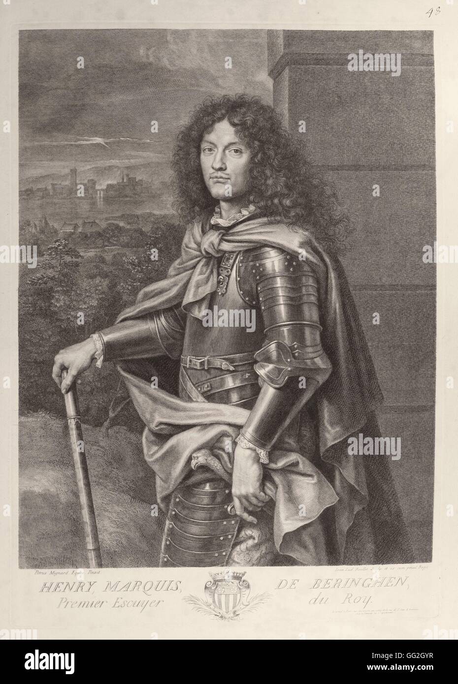 Henri de Beringhen, (1650-1692), Marqués de Beringhen, primero palafrenero del rey Foto de stock