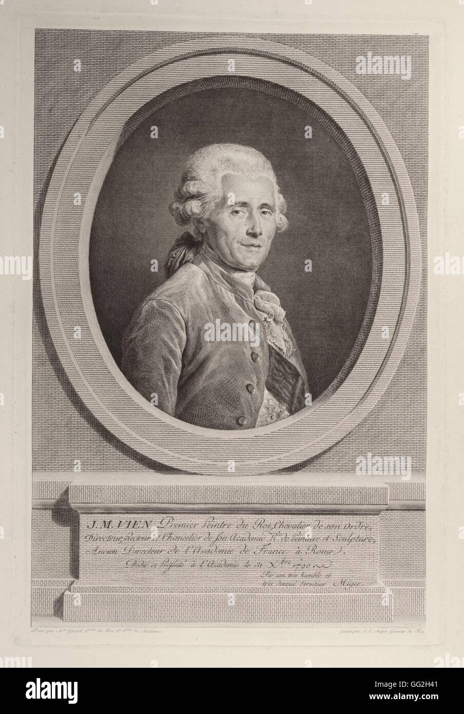Joseph-Marie Vien, (1716-1809), pintor francés, dibujante y grabador, precursor del neoclasicismo Foto de stock
