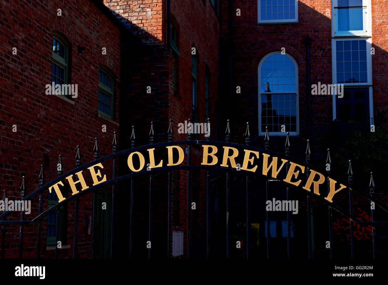 Signo de la antigua cervecería, Oglethorpe, York, North Yorkshire, Inglaterra Foto de stock
