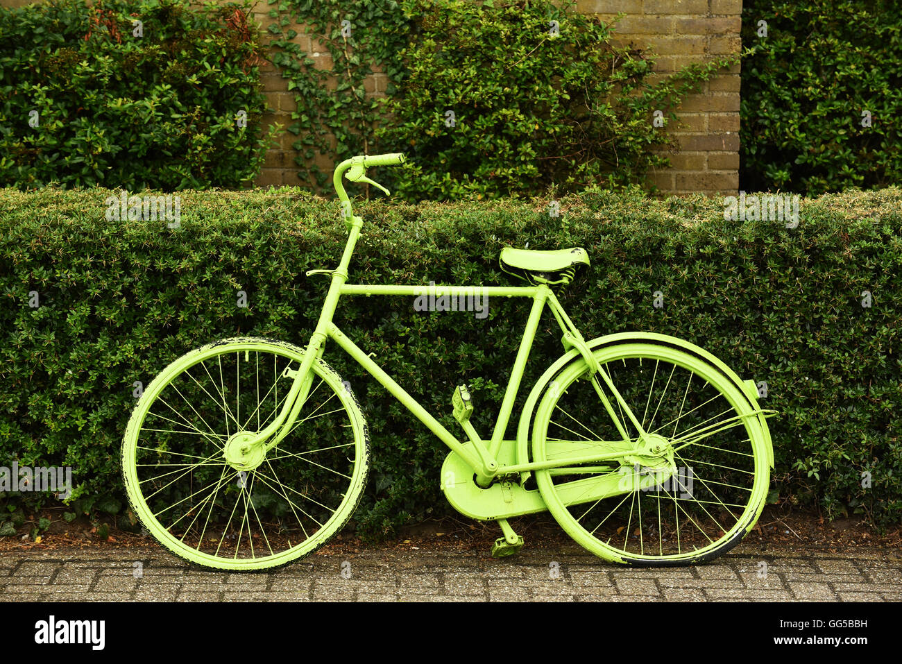 Bicicleta pintada de verde fotografías e imágenes de alta resolución - Alamy