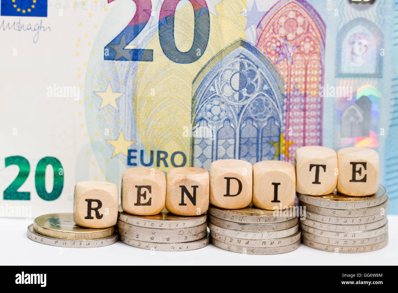 Rendite euro Foto de stock