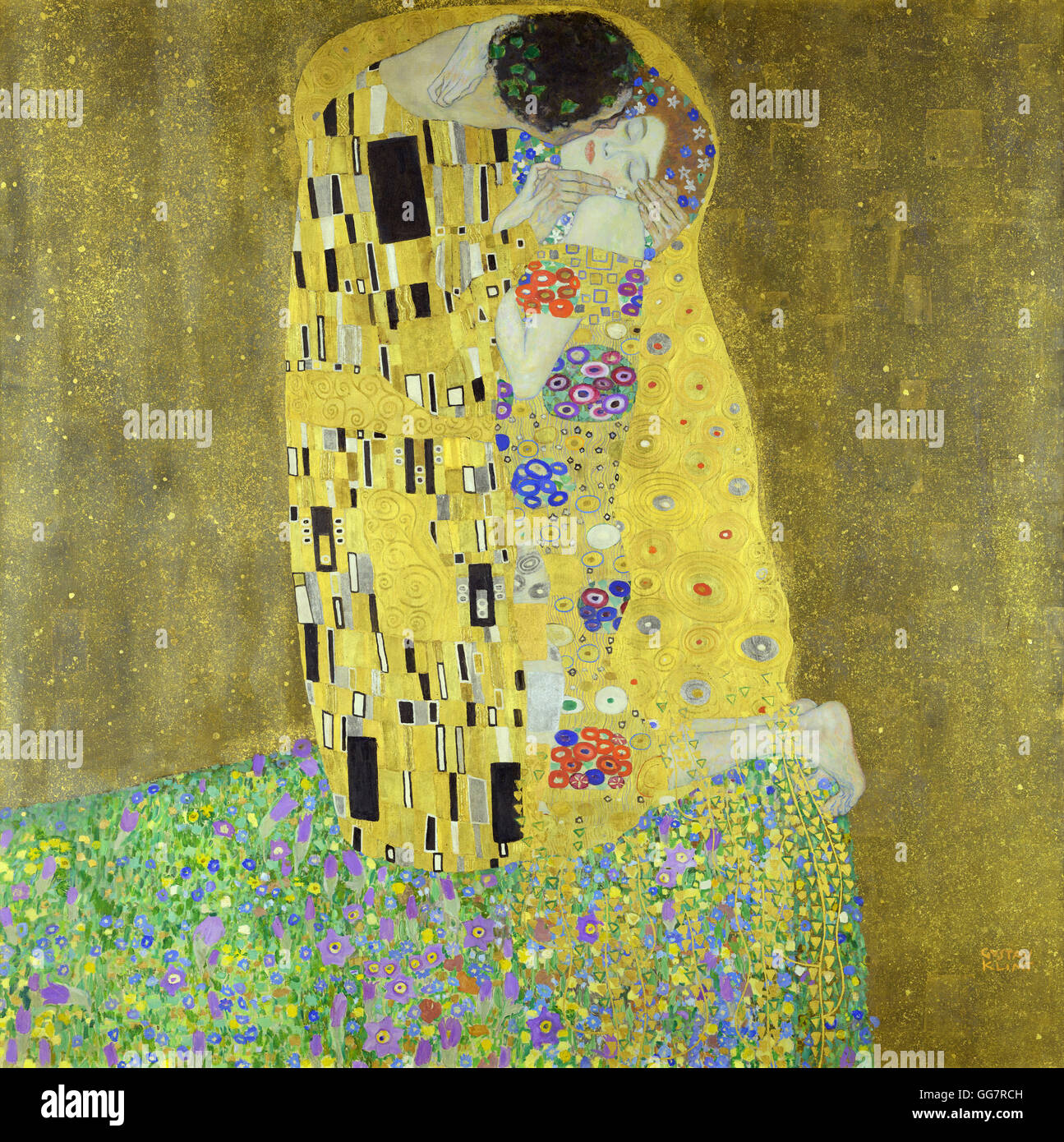El Beso de Gustav Klimt Foto de stock