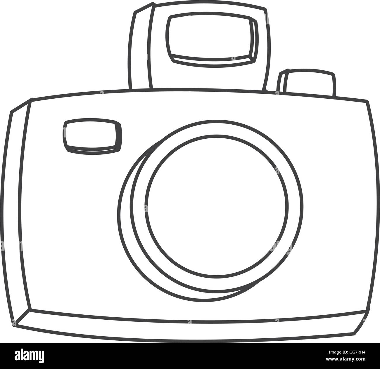 Icono Simple De Cámara Fotográfica De Dibujos Animados Ilustración del  Vector - Ilustración de arte, blanco: 200692460