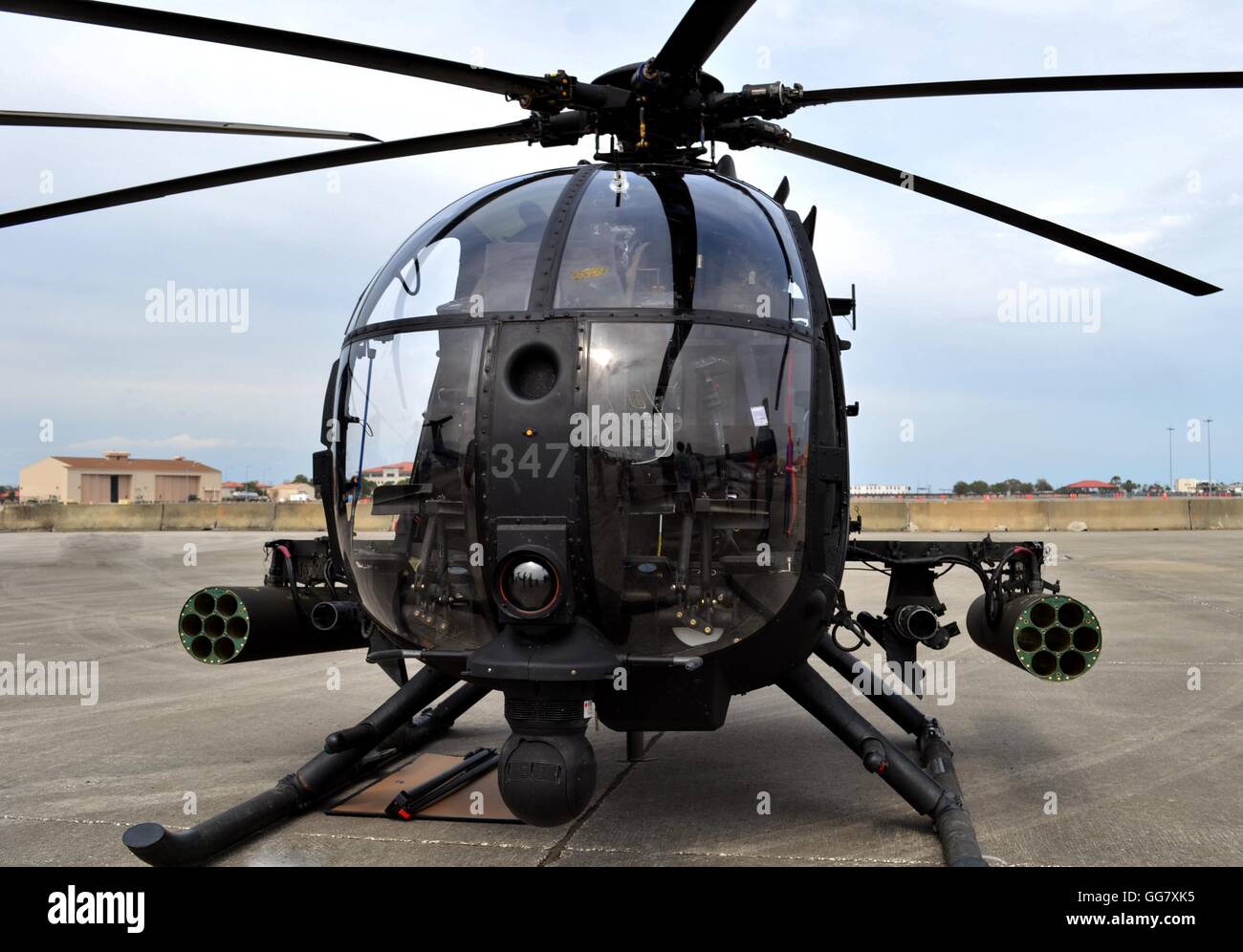 Las fuerzas especiales AH-6 Little Bird helicóptero de las fuerzas especiales del Ejército 160th SOAR unidad, conocida también como los Nightstalkers Foto de stock