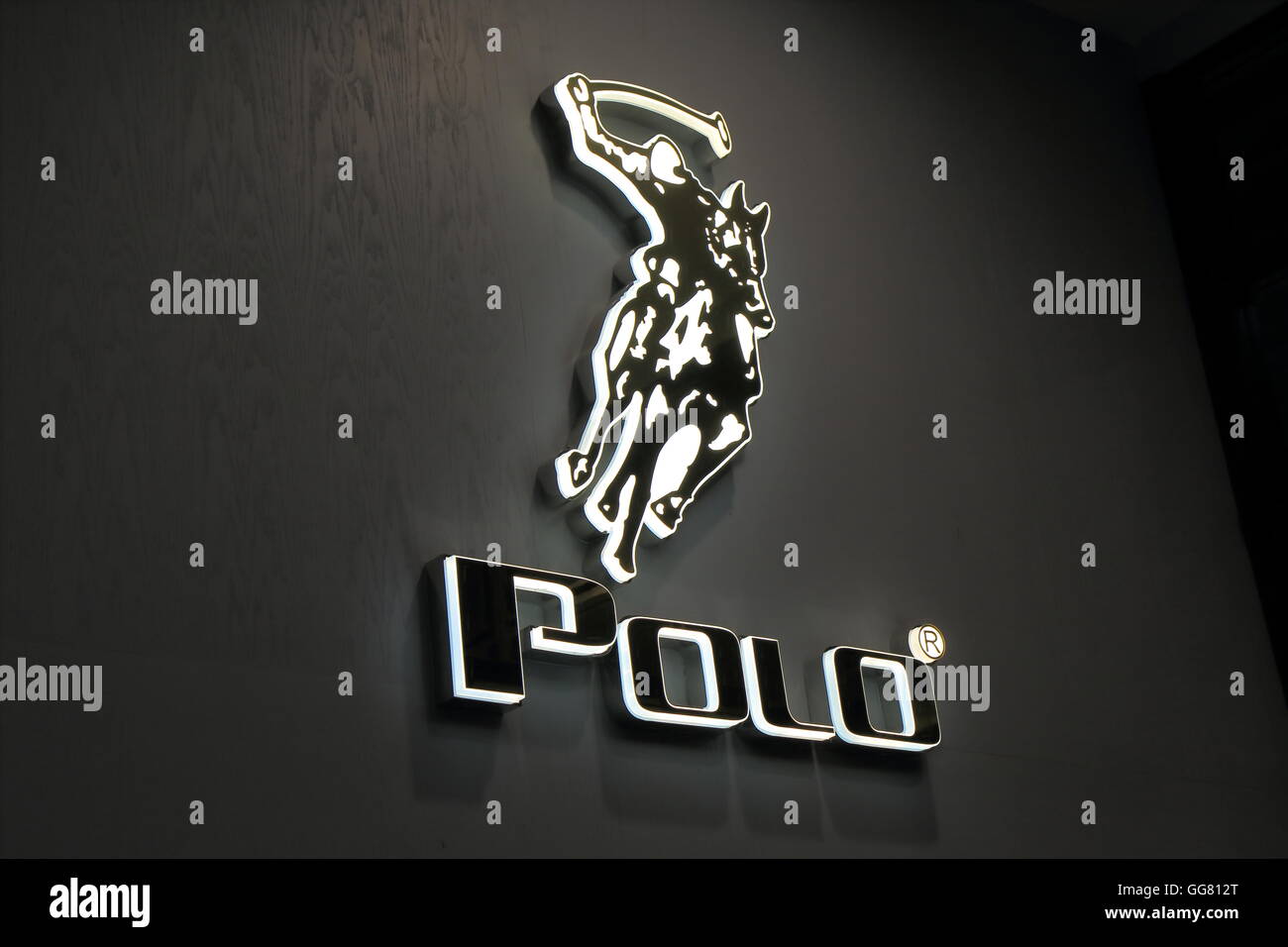 El logotipo de la compañía Polo Polo Ralph Lauren fue fundada en 1967 por  el diseñador estadounidense Ralph Lauren Fotografía de stock - Alamy