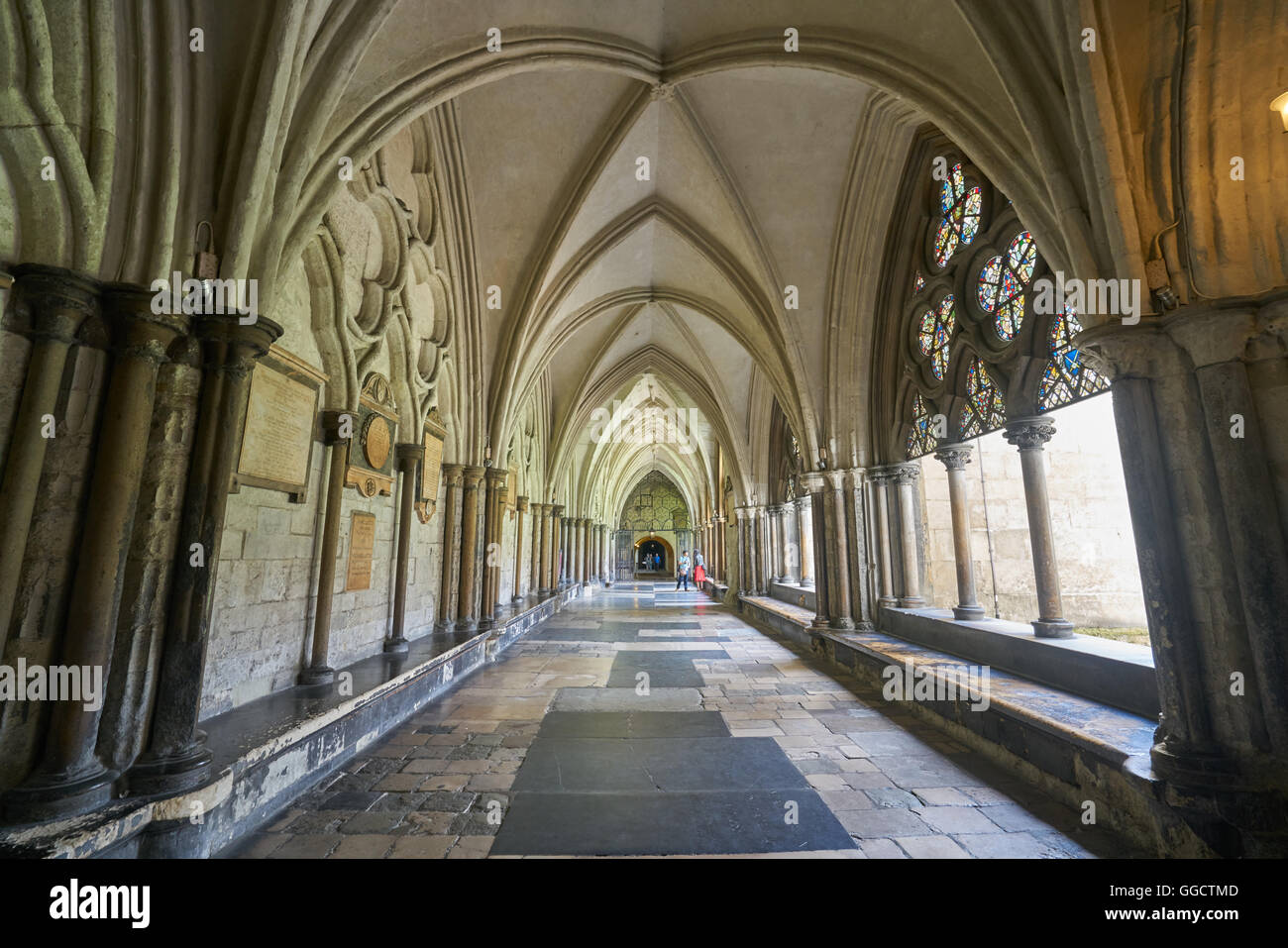 El claustro de la abadía de Westminster Foto de stock