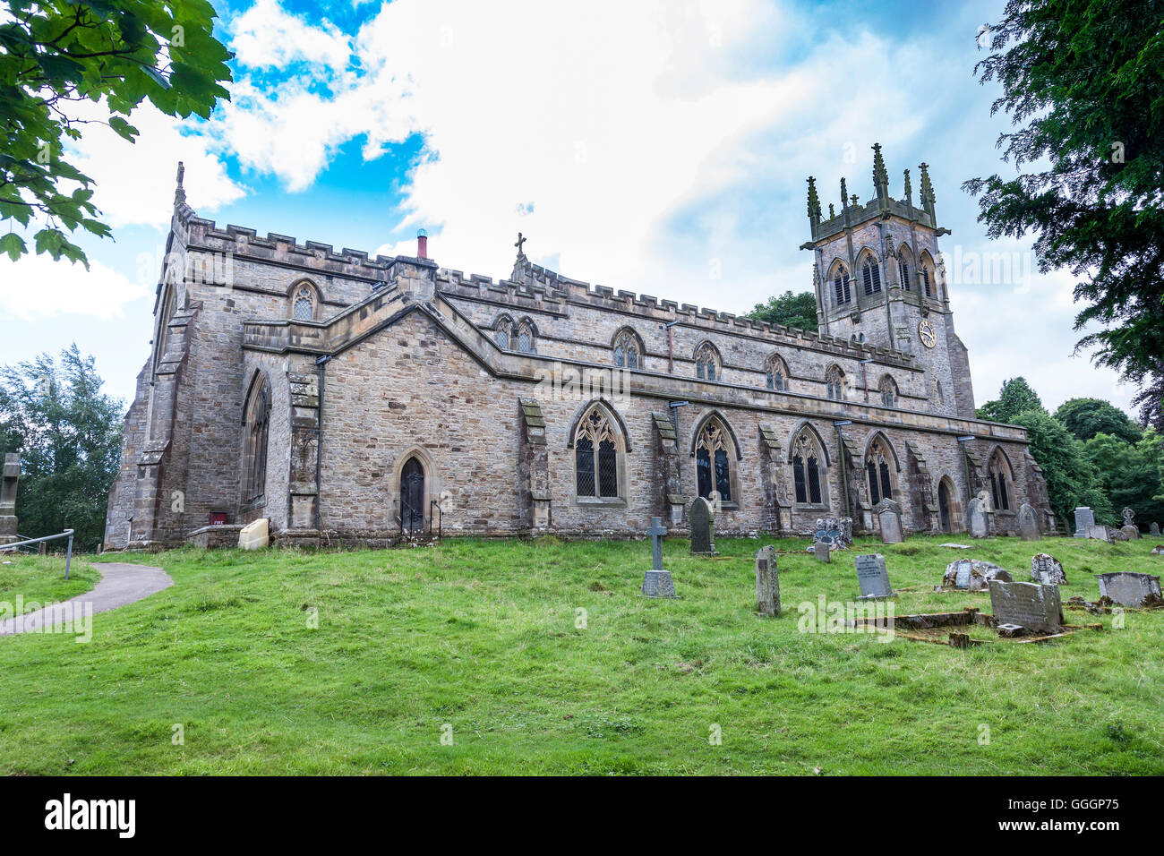 Iglesia de St Andrews Aysgarth, North Yorkshire. Foto de stock