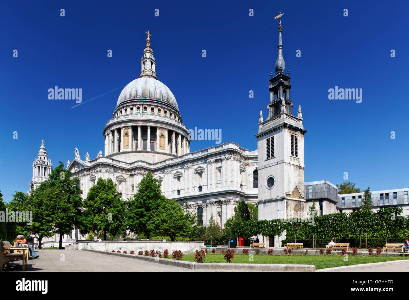 La Catedral de San Pablo, Ciudad de Londres, Inglaterra, Reino Unido Foto de stock
