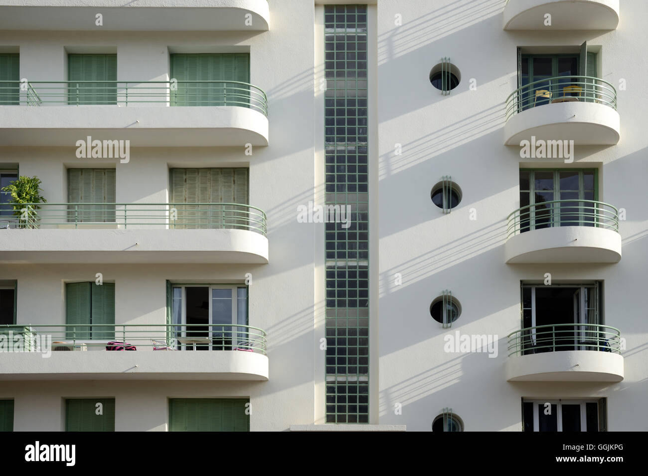 1930 Edificio Art Decó Francia Provenza Cassis Foto de stock