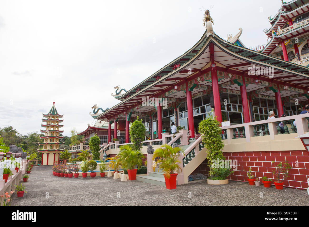 Templo Taoísta en Cebu City, la isla de Cebú, Filipinas, Asia Visayas-Islands, Foto de stock