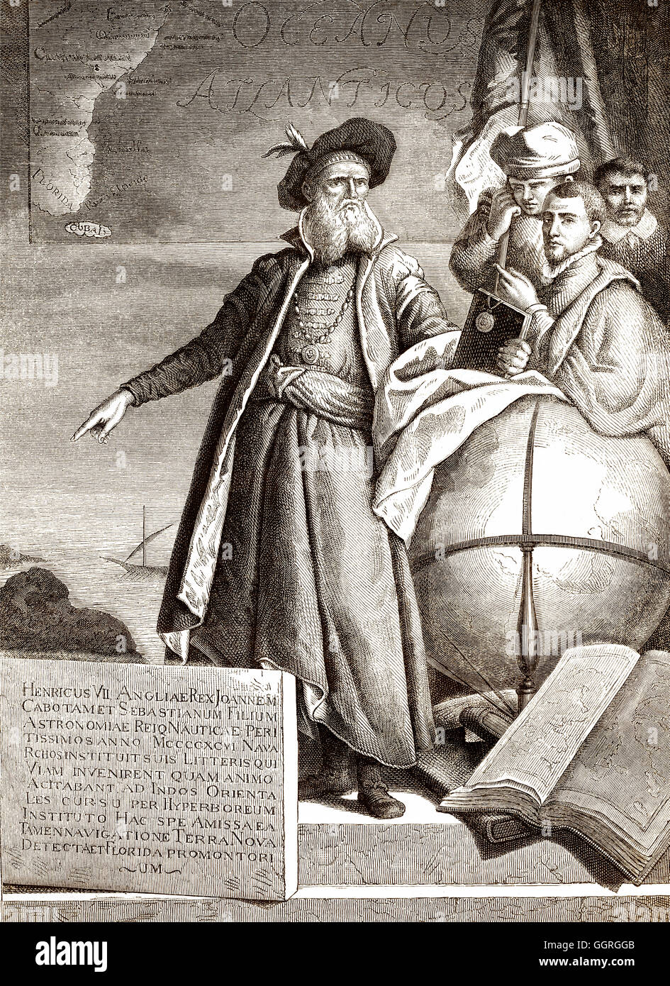 John Cabot, Giovanni Caboto, c. 1450c. 1500, un genovés navegante y explorador Fotografía de