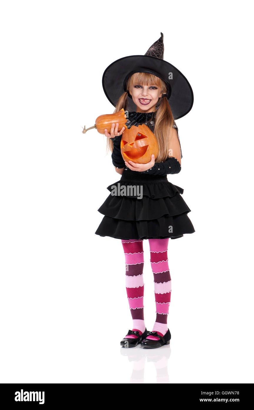 Pequeña Bruja de Halloween Foto de stock