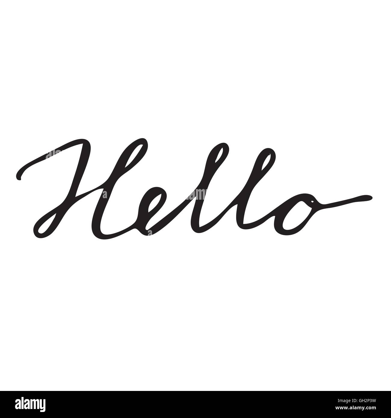 Hello palabra cursiva Imágenes recortadas de stock - Alamy