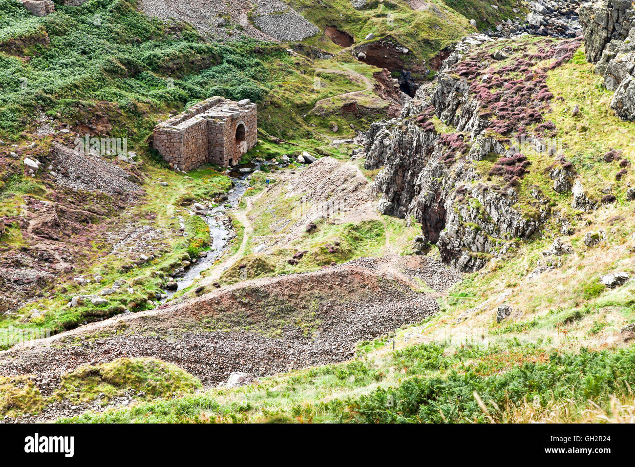 Kenidjack Valley o Valle Nancherrow Cornwall Inglaterra Foto de stock