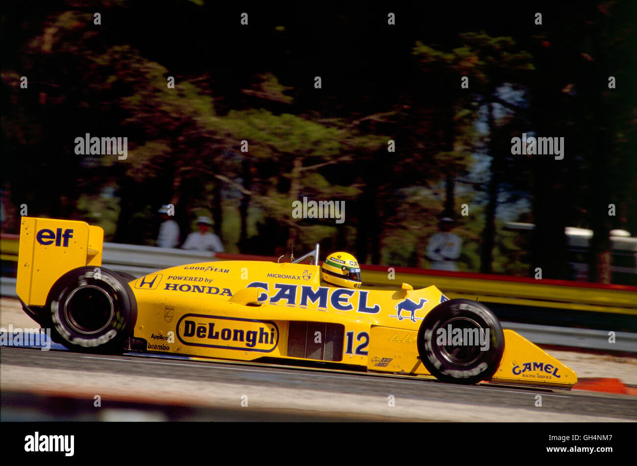 Ayrton Senna. 1987 Gran Premio de Francia Fotografía de stock Alamy
