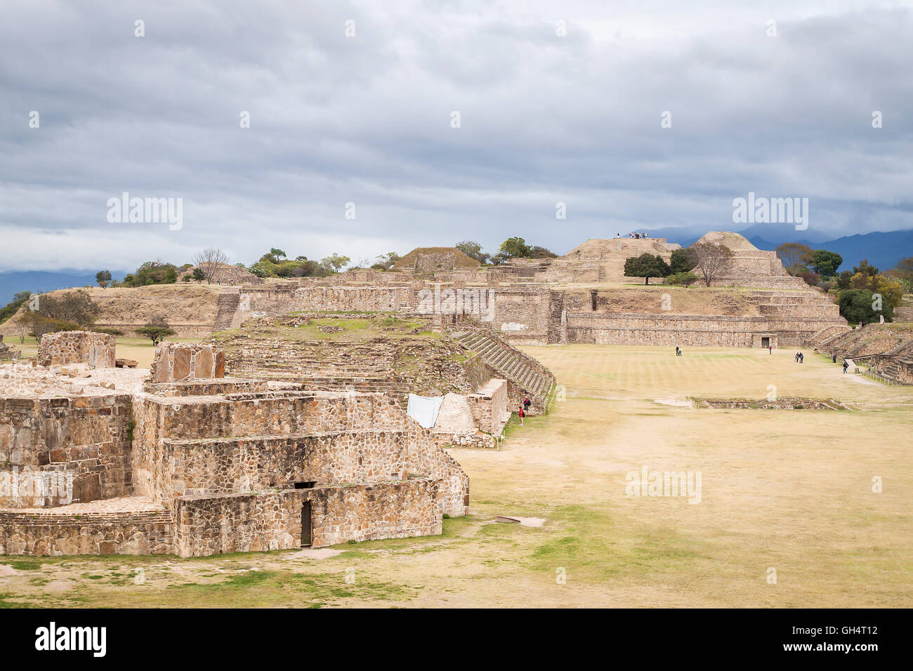 Monte Albán Yacimiento arqueológico. Oaxaca, México Fotografía de stock